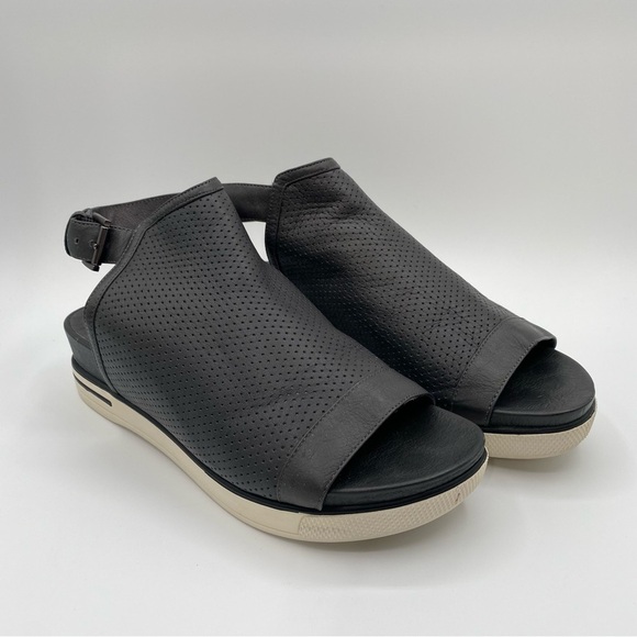 EILEEN FISHER Sport Platform Sandal Sz 7 Charcoal Gray - Picture 2 of 14